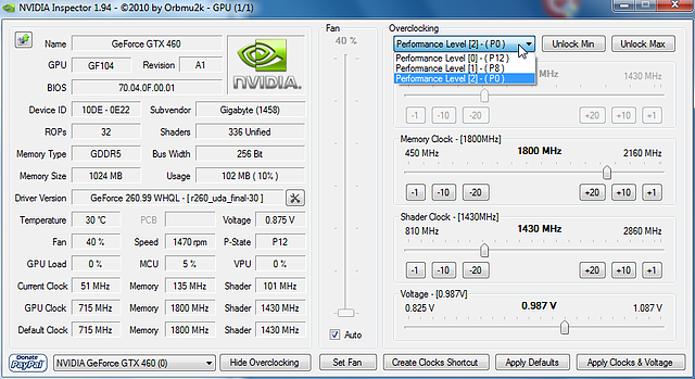 Overclocking: Performance-Levels