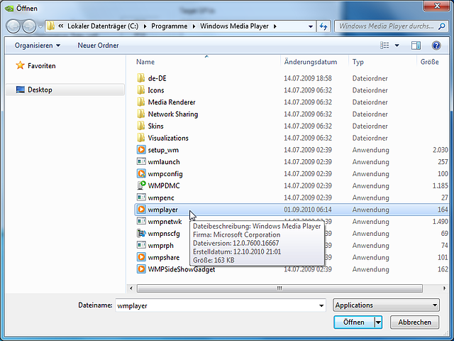 Windows-Dateiauswahlfenster