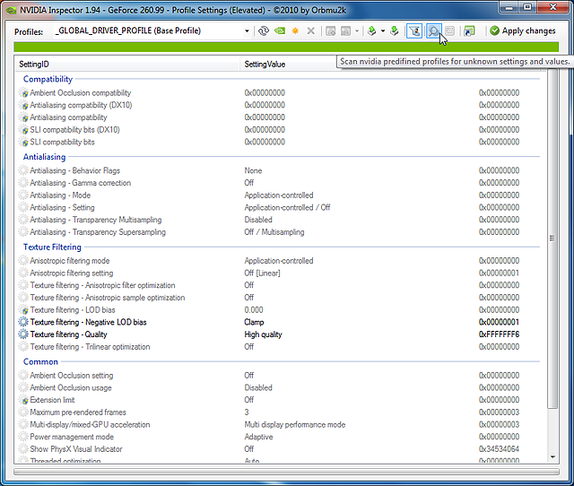 Profileditor: Elevated Settings Mode