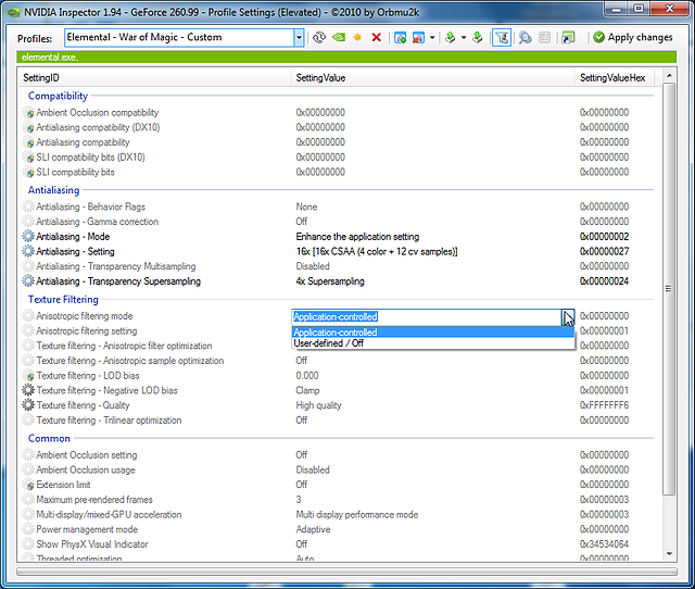  Anisotropic Filtering Mode