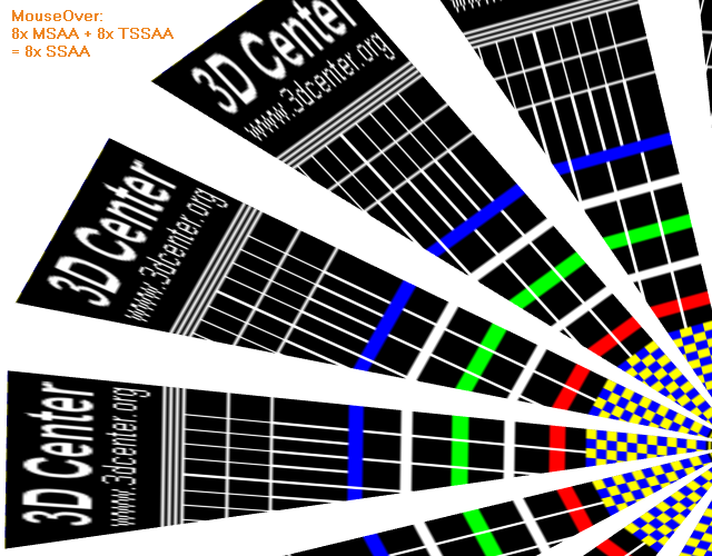 GeForce GTX 480: 8x MSAA + 8x TSSAA (tn)