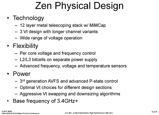 AMD Ryzen-Präsentation @ ISSCC (Slide 06)