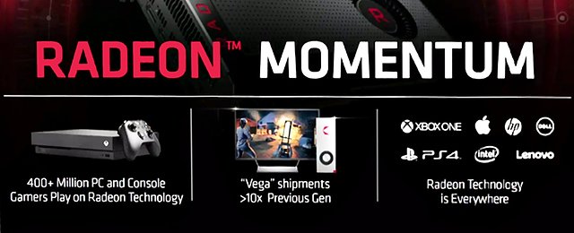 AMD Radeon Momentum: Vega Shipments 10x than previous Generation