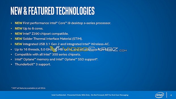 Intel Core i-9000 Features