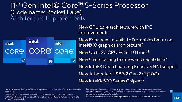 Intel Rocket Lake-S Architektur-Verbesserungen