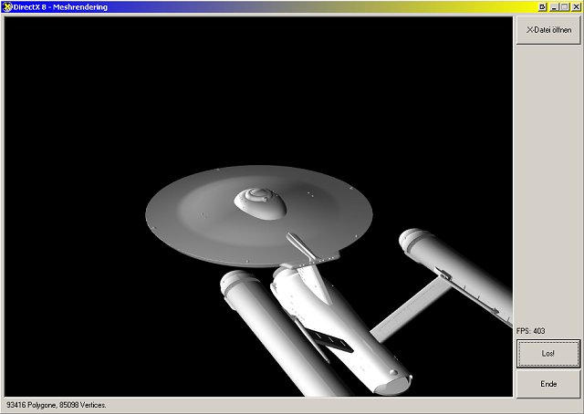 Enterprise in MeshD3D