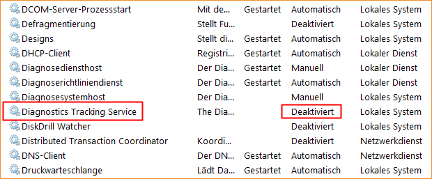 Windows: Diagnostics Tracking Service