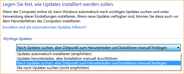 Windows Update – Update-Einstellungen