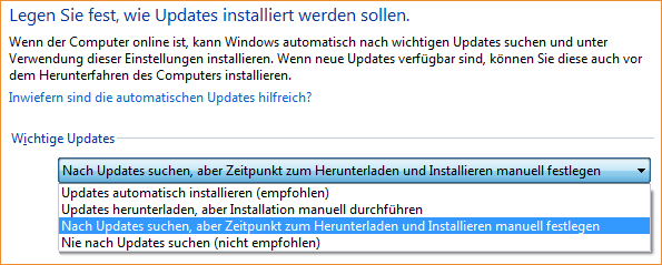 Windows Update: Update-Einstellungen