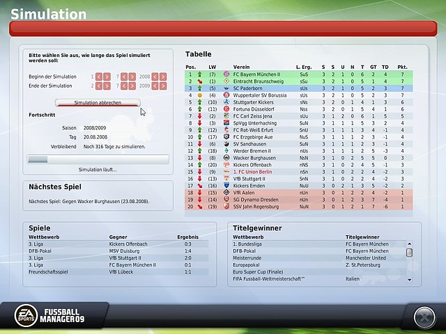 Fussball Manager 09 Screenshot