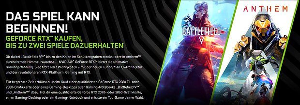 nVidia "Anthem & Battlefield V" Spielebundle
