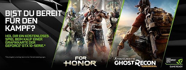 nVidia "For Honor" & "Ghost Recon: Wildlands" Spielebundle