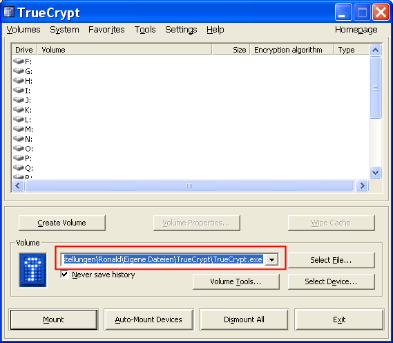 TrueCrypt im Notebook-Einsatz