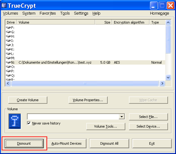 TrueCrypt im Notebook-Einsatz