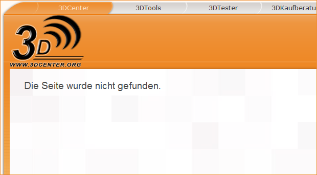 3DCenter – Die Seite wurde nicht gefunden