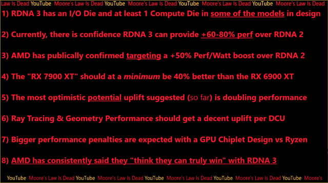 AMD RDNA3 Performance-Vorhersagen (by Moore's Law is Dead)