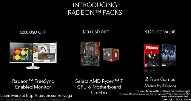AMD Radeon RX Vega: "Radeon Packs"