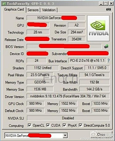 GeForce GTX 660 Ti (?) @ GPU-Z