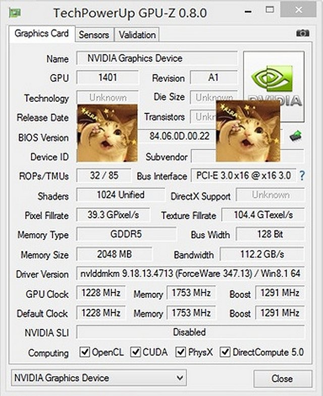 GeForce GTX 960 @ GPU-Z