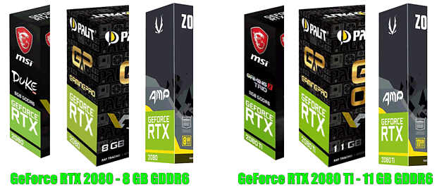 nVidia GeForce RTX 2080 8GB & GeForce RTX 2080 Ti 11GB
