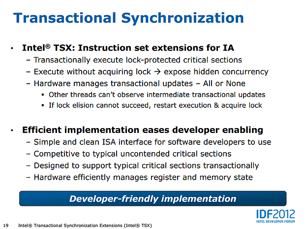 Intel Haswell-Präsentation (Slide 19)