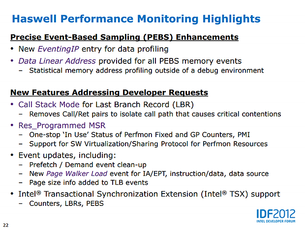 Intel Haswell-Präsentation (Slide 22)