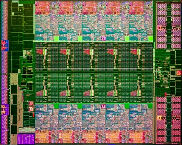 Intel Ivy Bridge EP Prozessoren-Die für 10 Kerne
