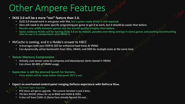 nVidia Ampere Features (by MLID)